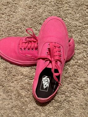 Vans Pink Canvas Low-Top Sneakers